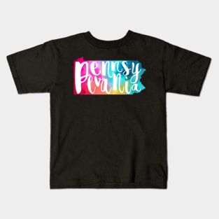 Colorful Pennsylvania Kids T-Shirt